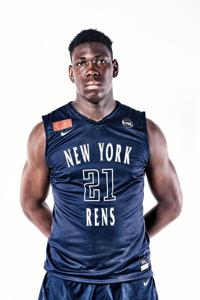 Kofi Cockburn #21 of the New York Rens